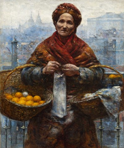 Mulher judia vendendo laranjas de Aleksander Gierymski